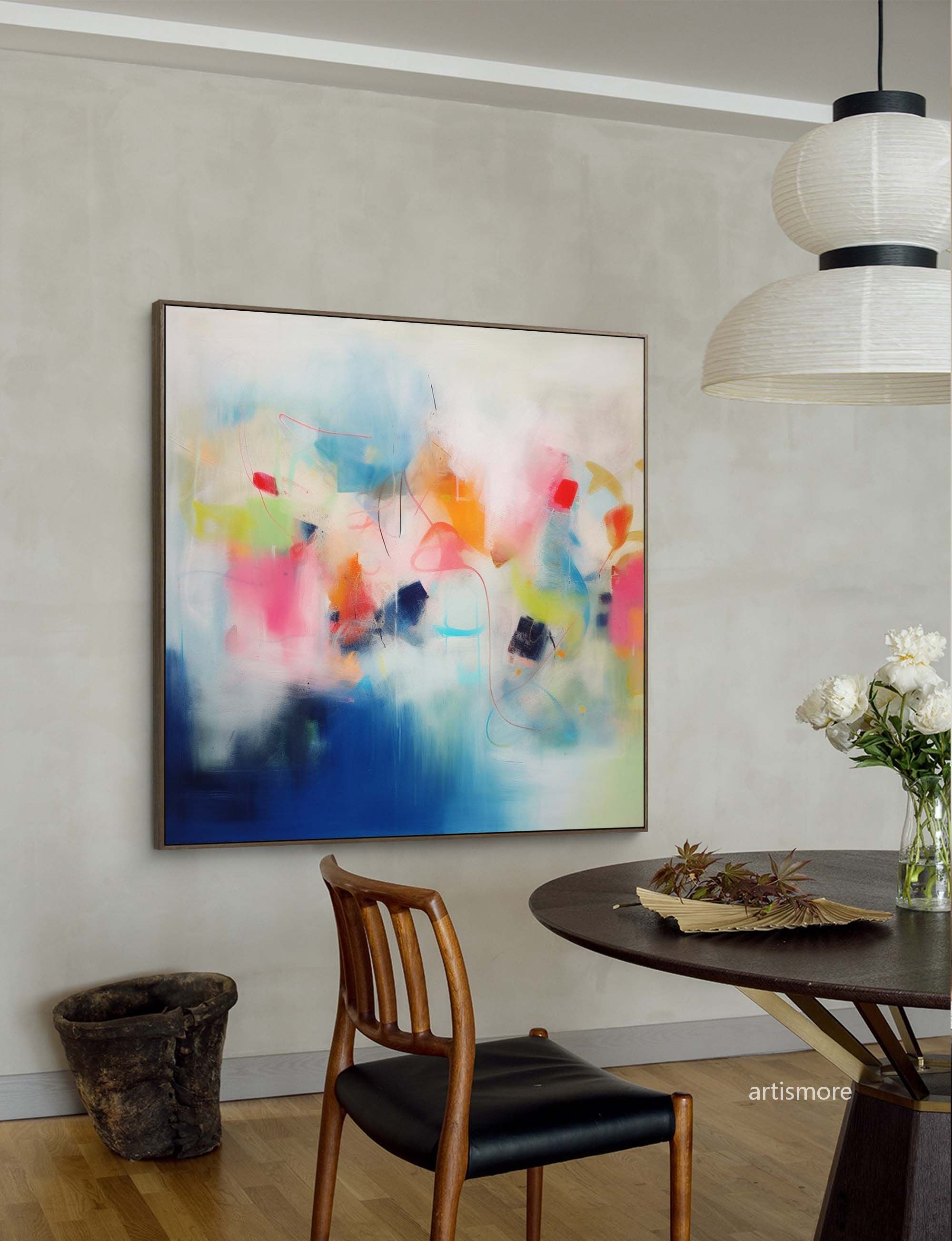 Vibrant Abstract Color Flow Art