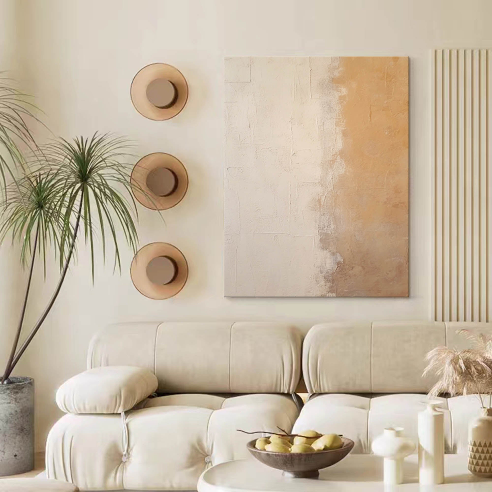 Subtle Earth Tones Abstract Art