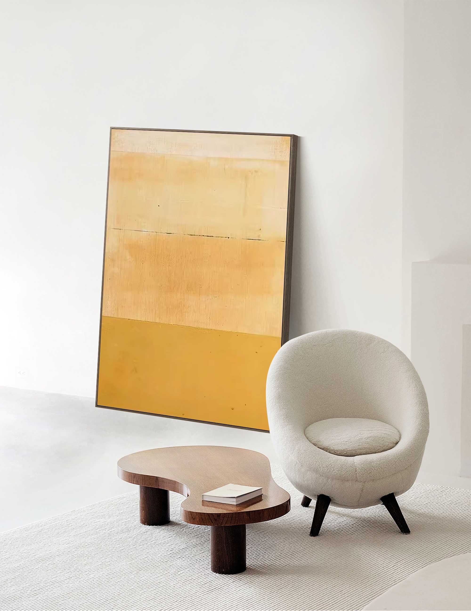 Golden Minimalist Abstract Art