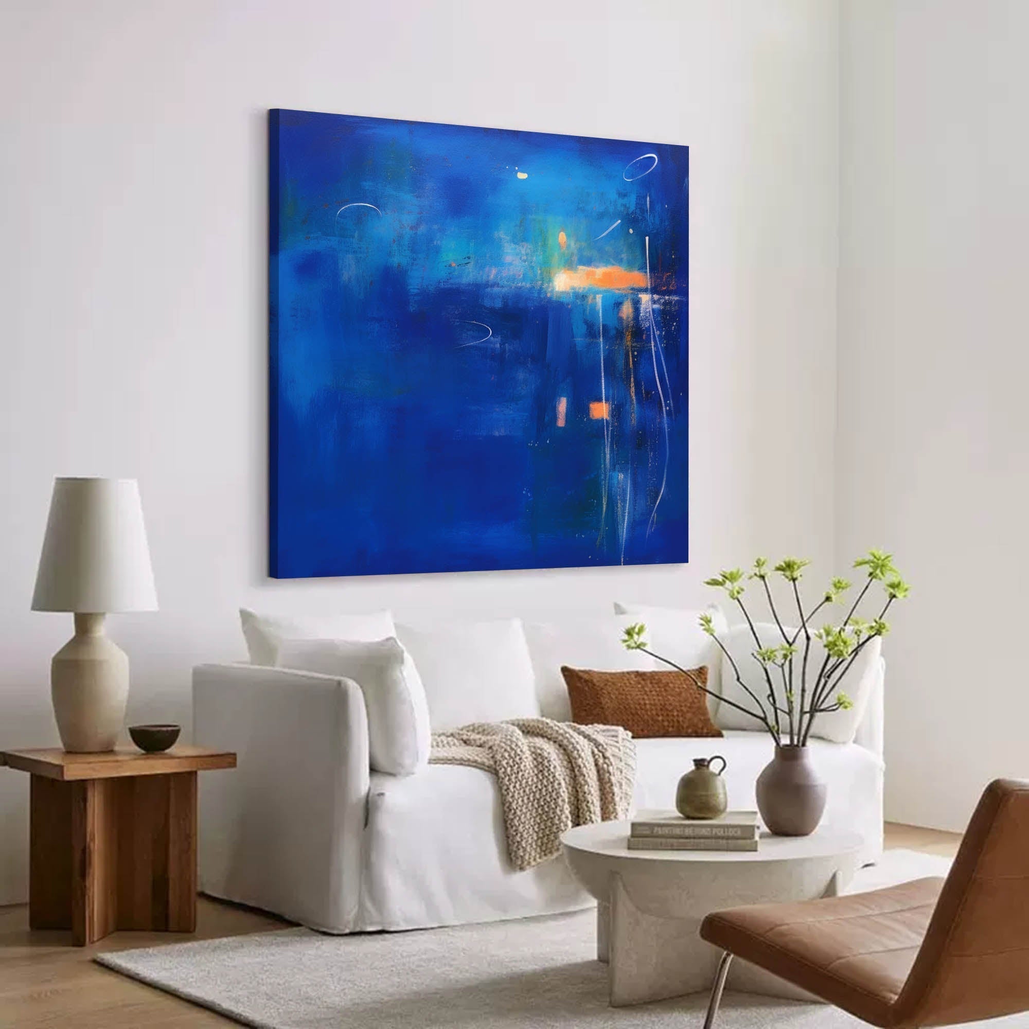 Twilight Blue Abstract Horizon
