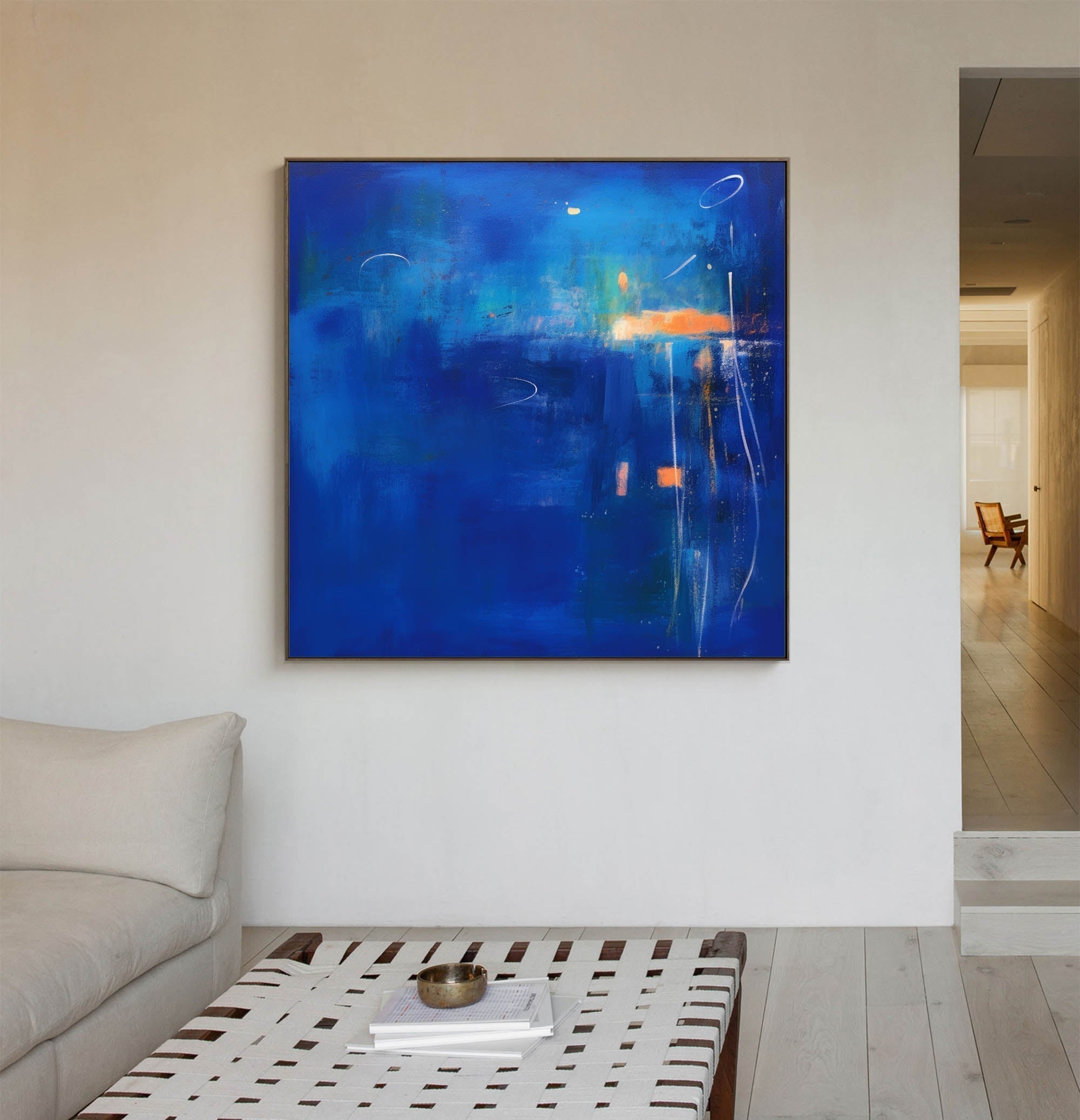 Twilight Blue Abstract Horizon