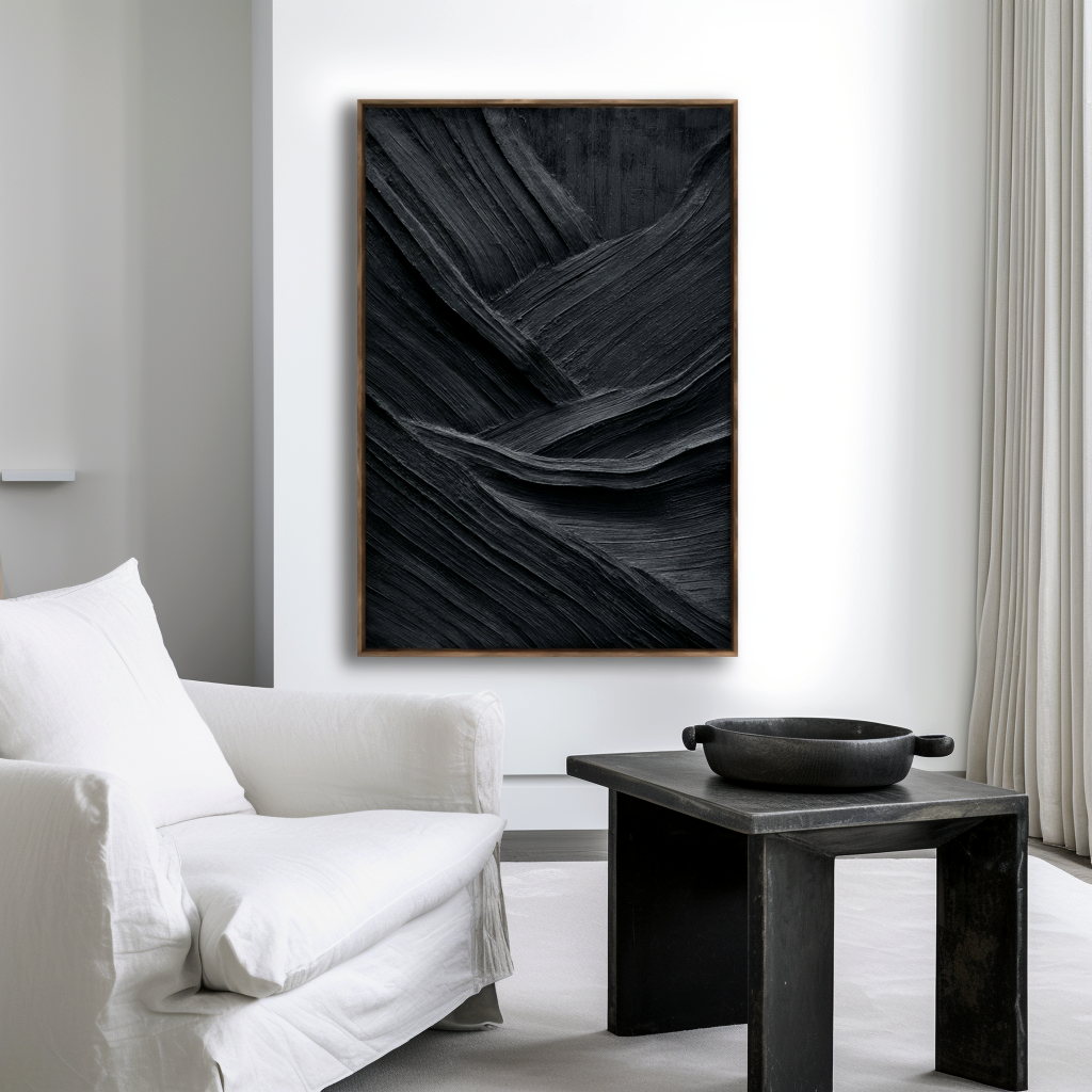 Abstract texture mountain black