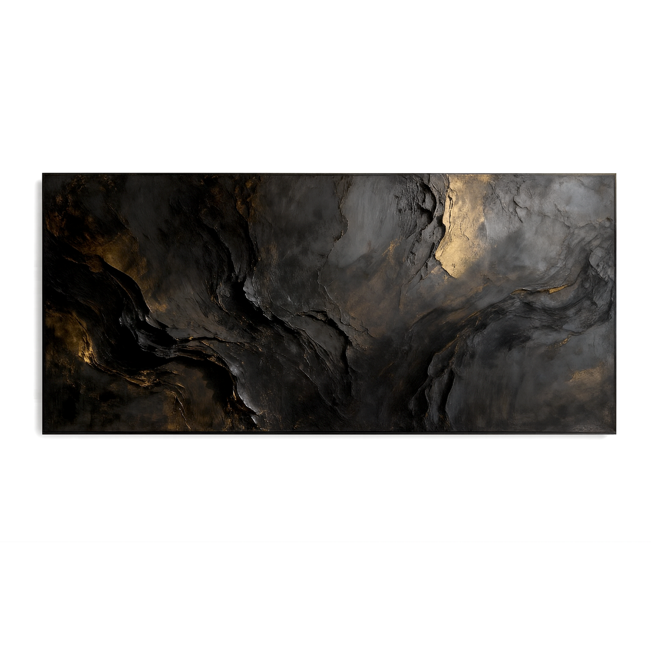 Abstract Wabi Texture Black