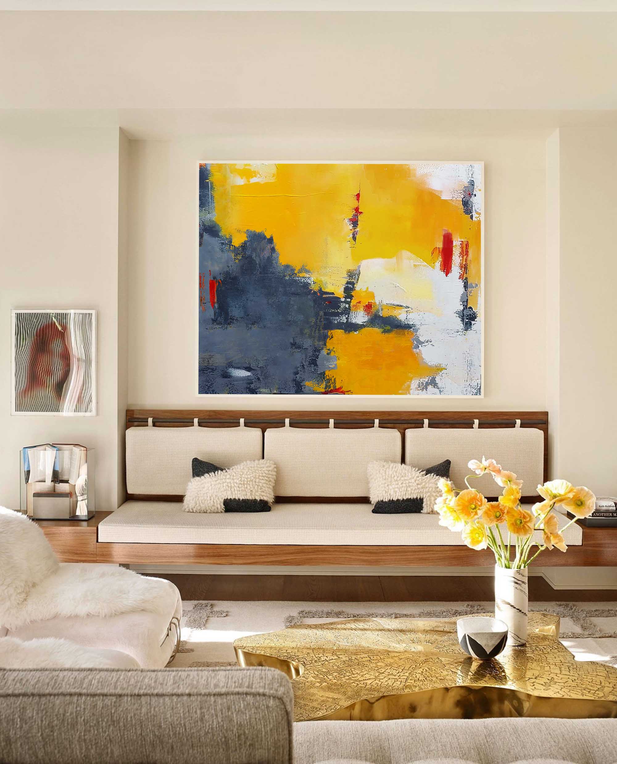 Bold Sunset Tones Abstract Art