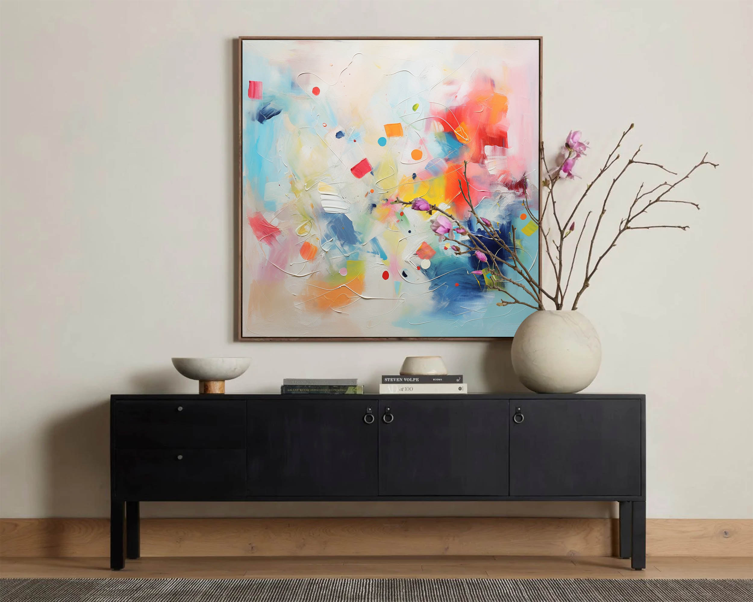 Vibrant Abstract Energy Flow Art