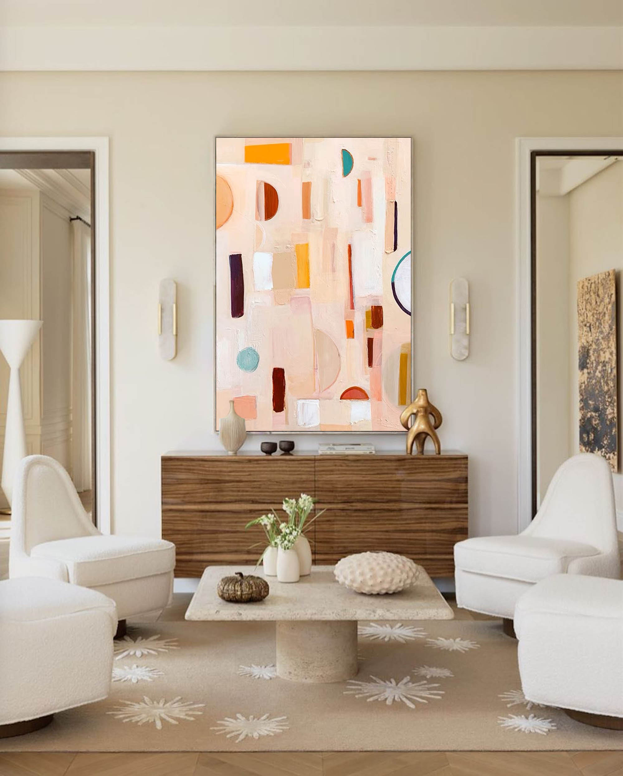 Pastel Geometry: Subtle Shapes in Motion
