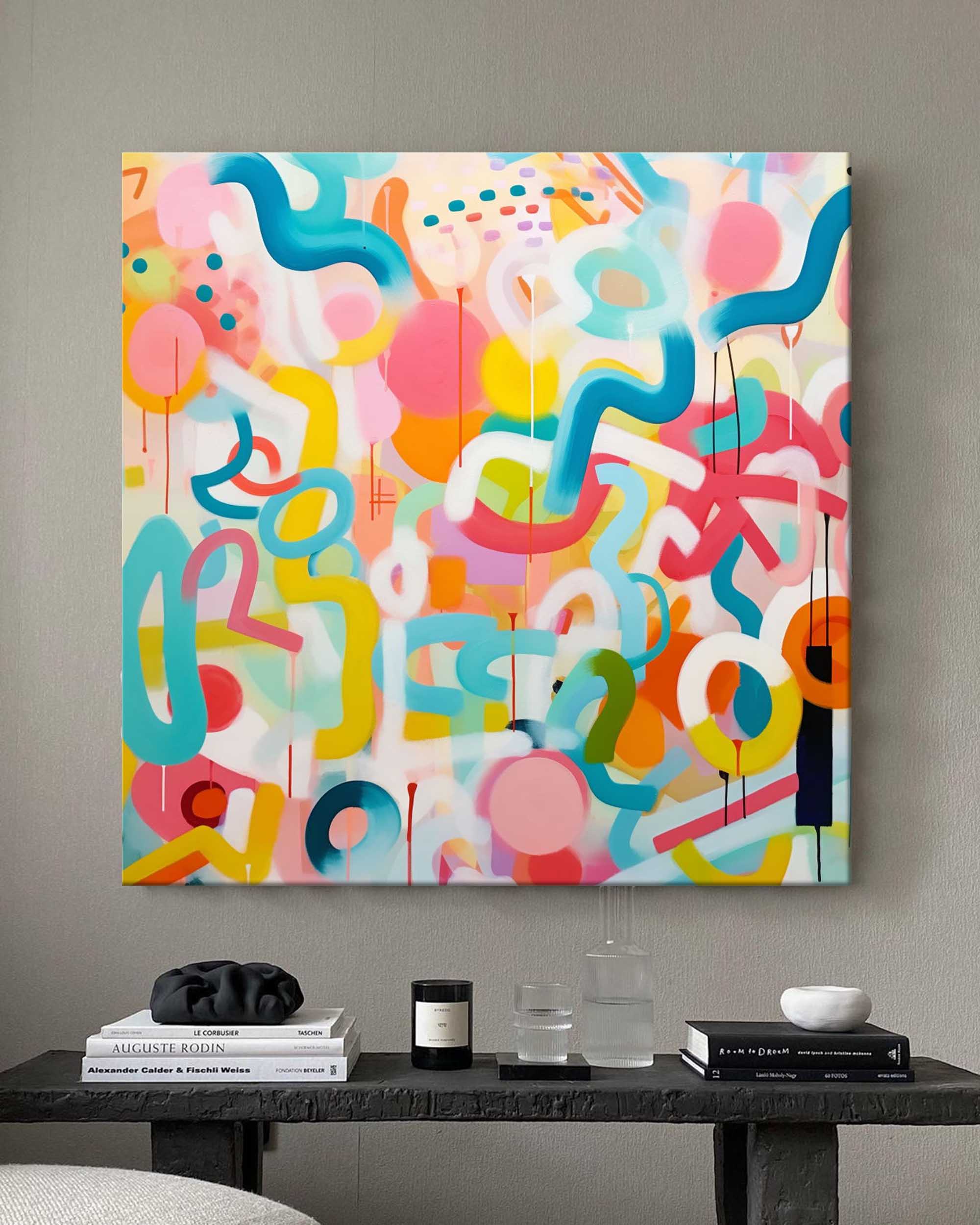 Vibrant Chaos Abstract Explosion