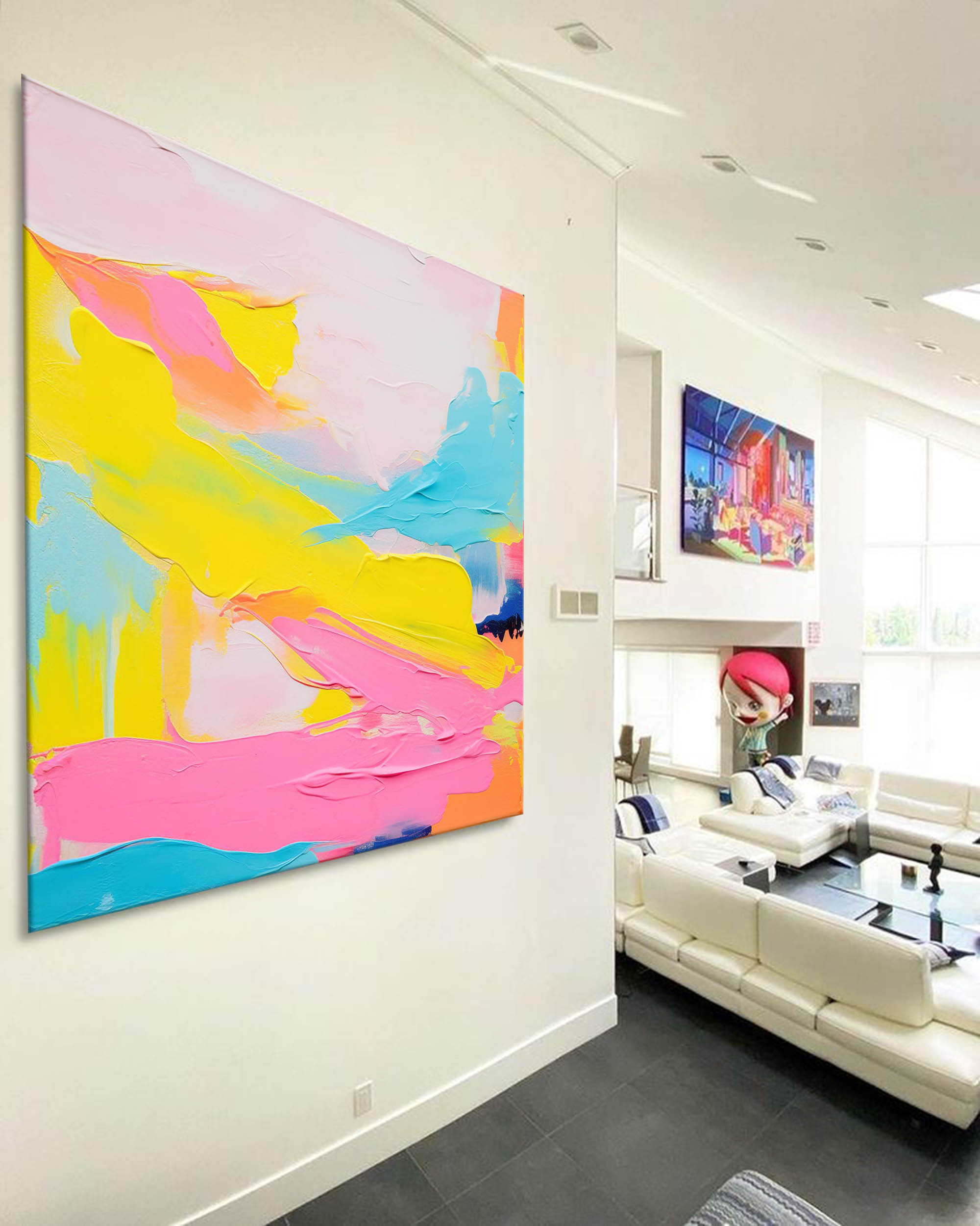 Sunset Glow Abstract Canvas