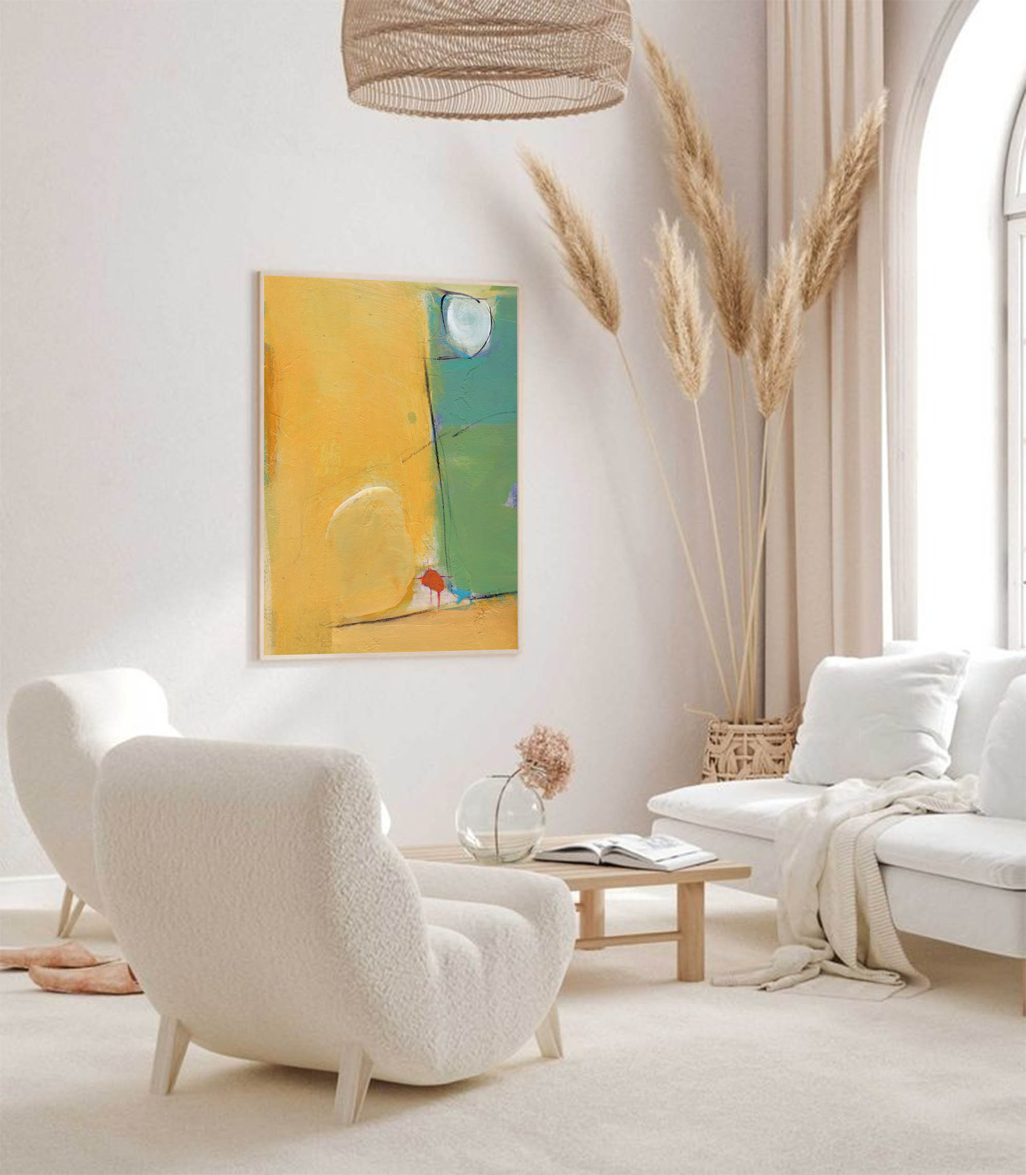 Minimalist Abstract Pastel Canvas Art