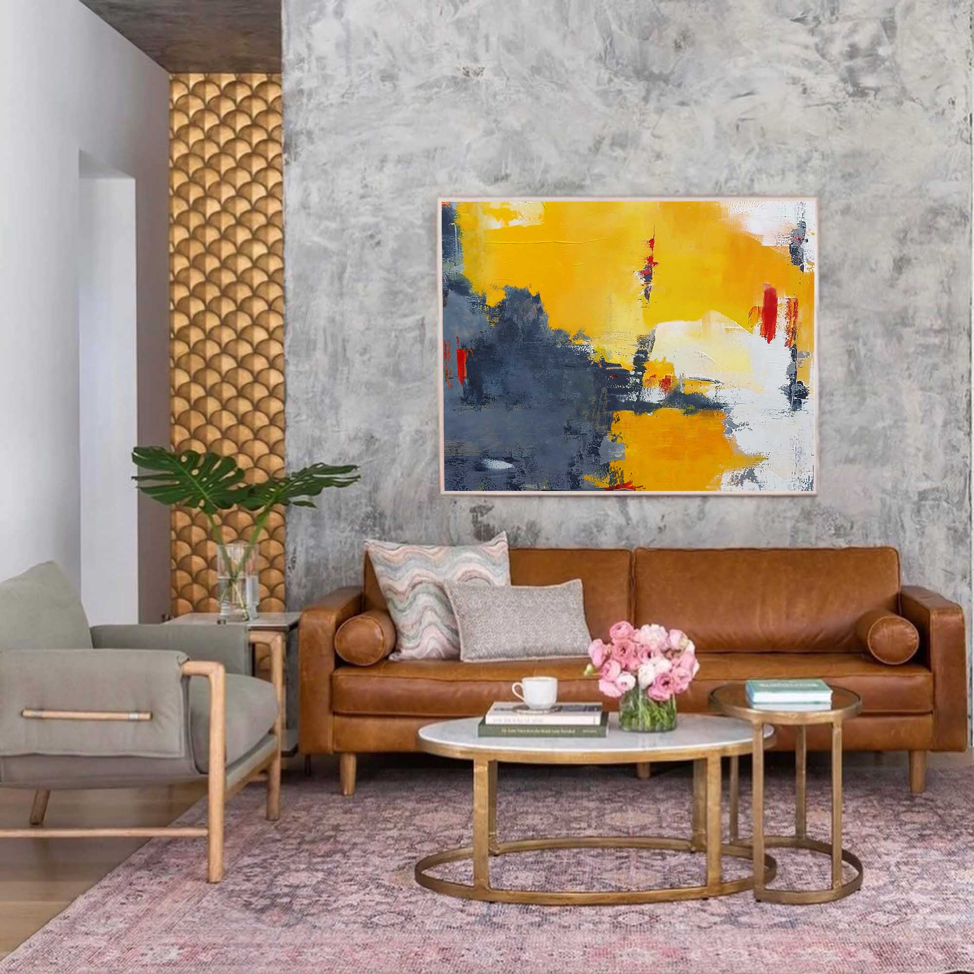 Bold Sunset Tones Abstract Art