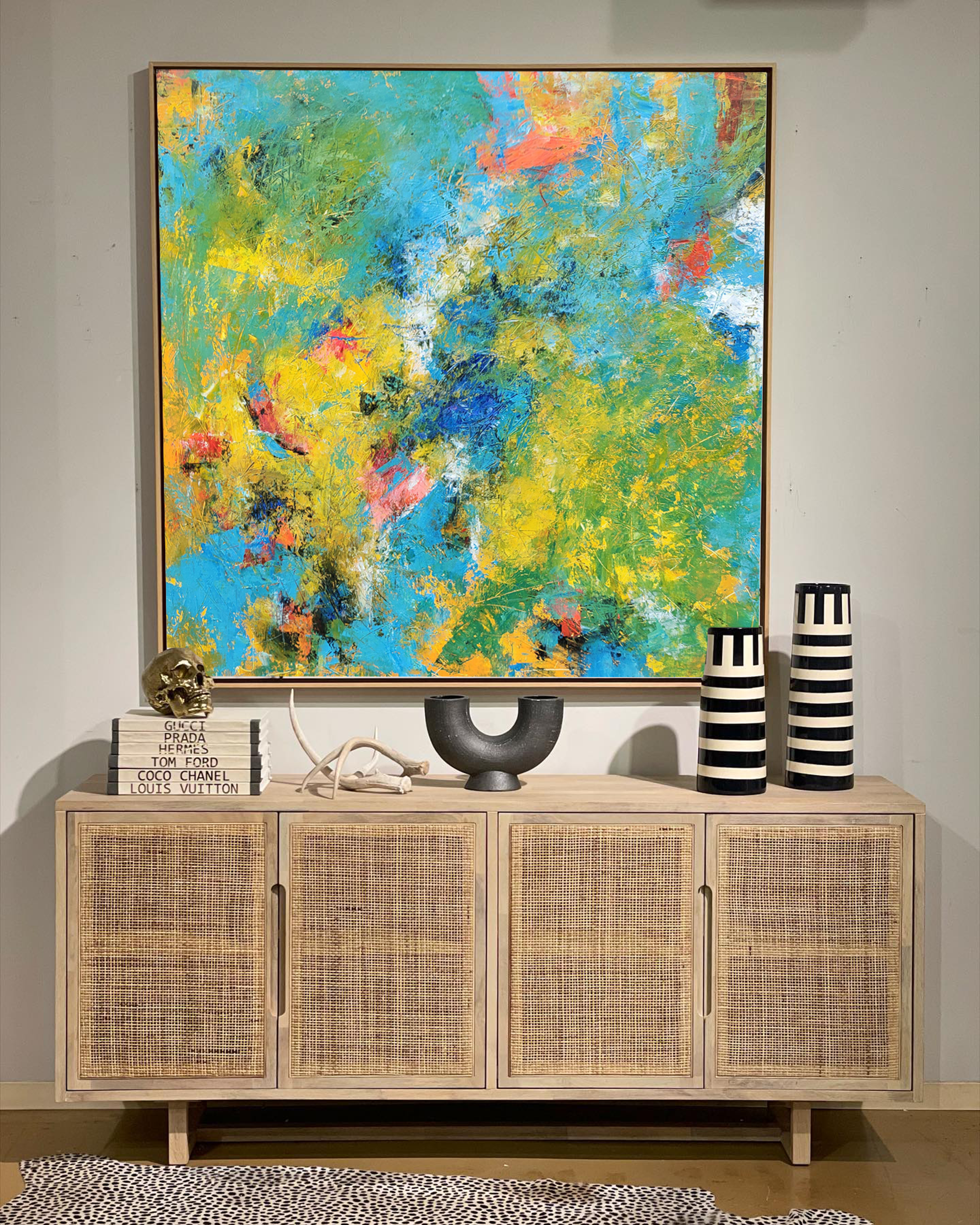 Vibrant Chaos: Abstract Color Burst