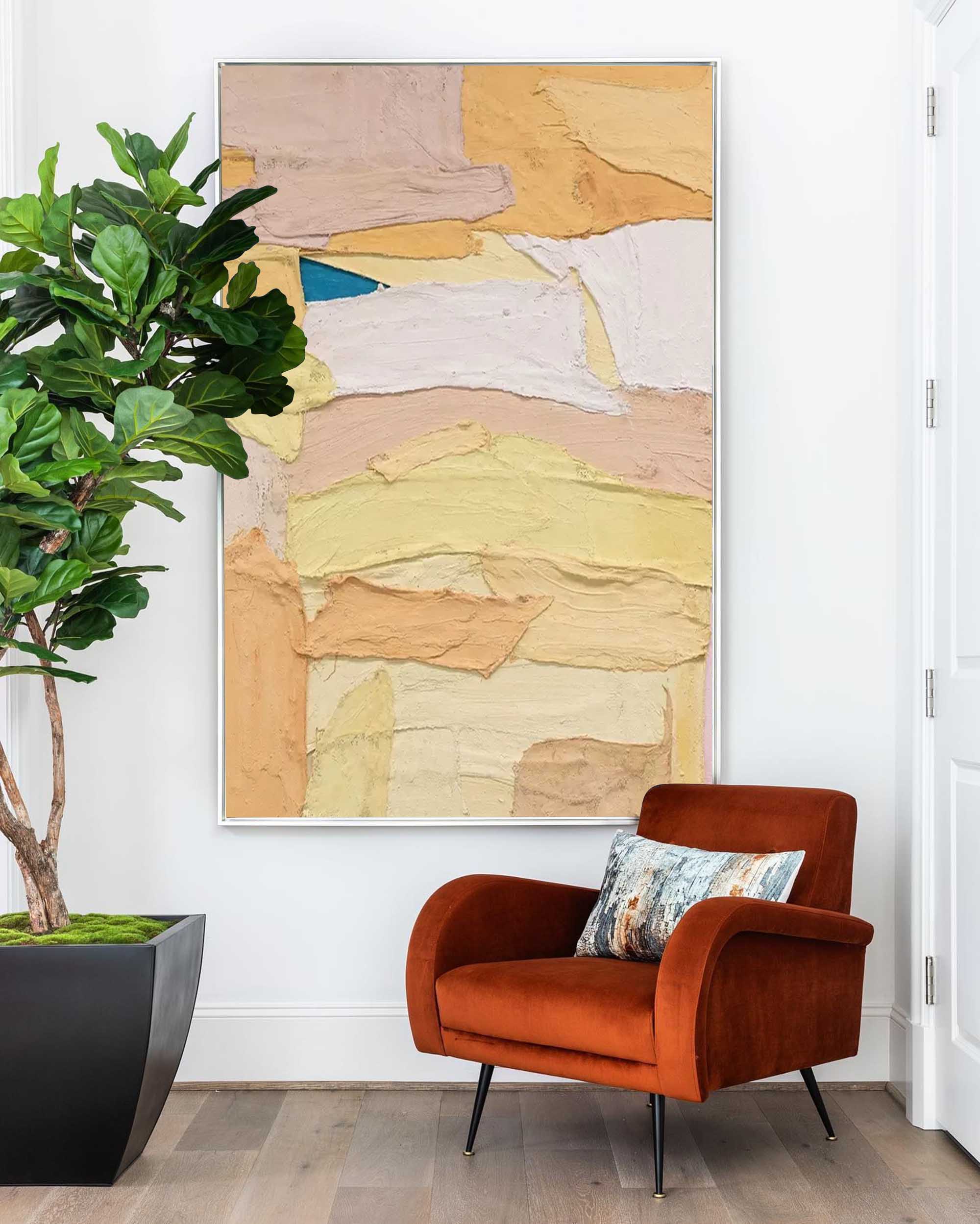 Layered Pastel Abstract Texture Art