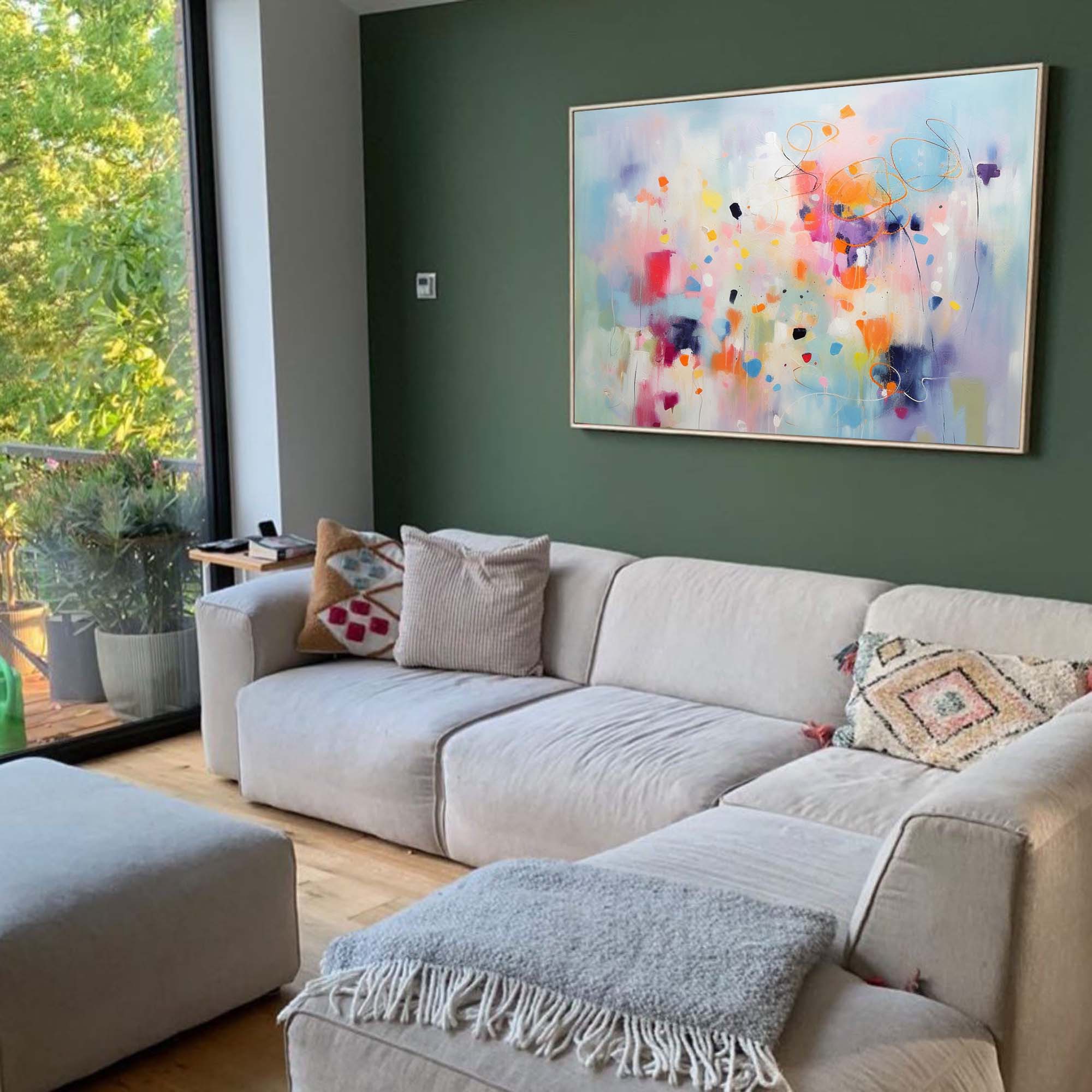 Vibrant Abstract Color Splash Art
