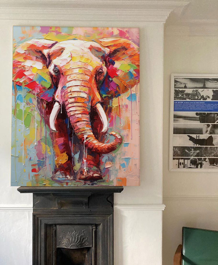 Radiant Elephant in Vivid Colors