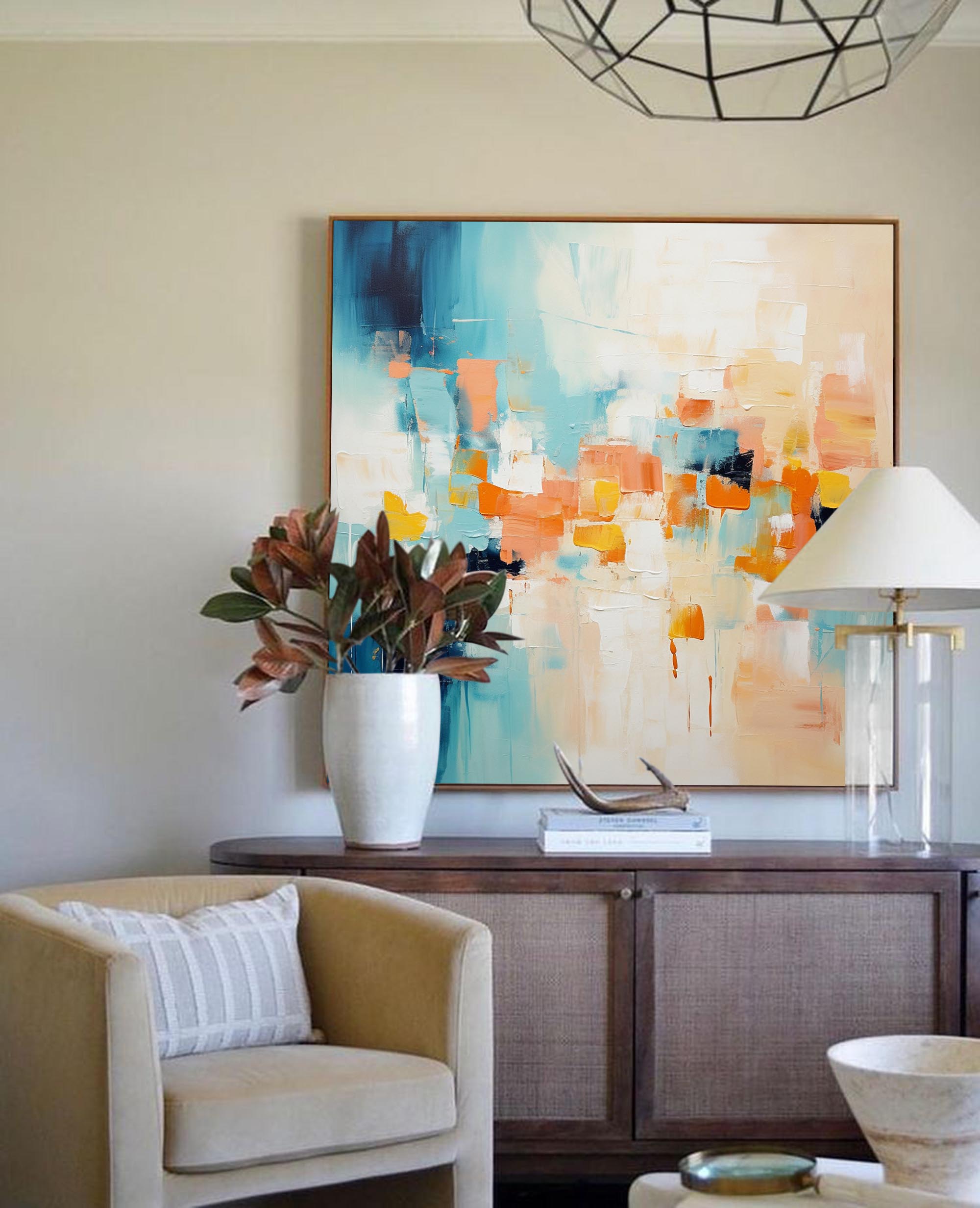Modern Abstract Vibrant Canvas Art