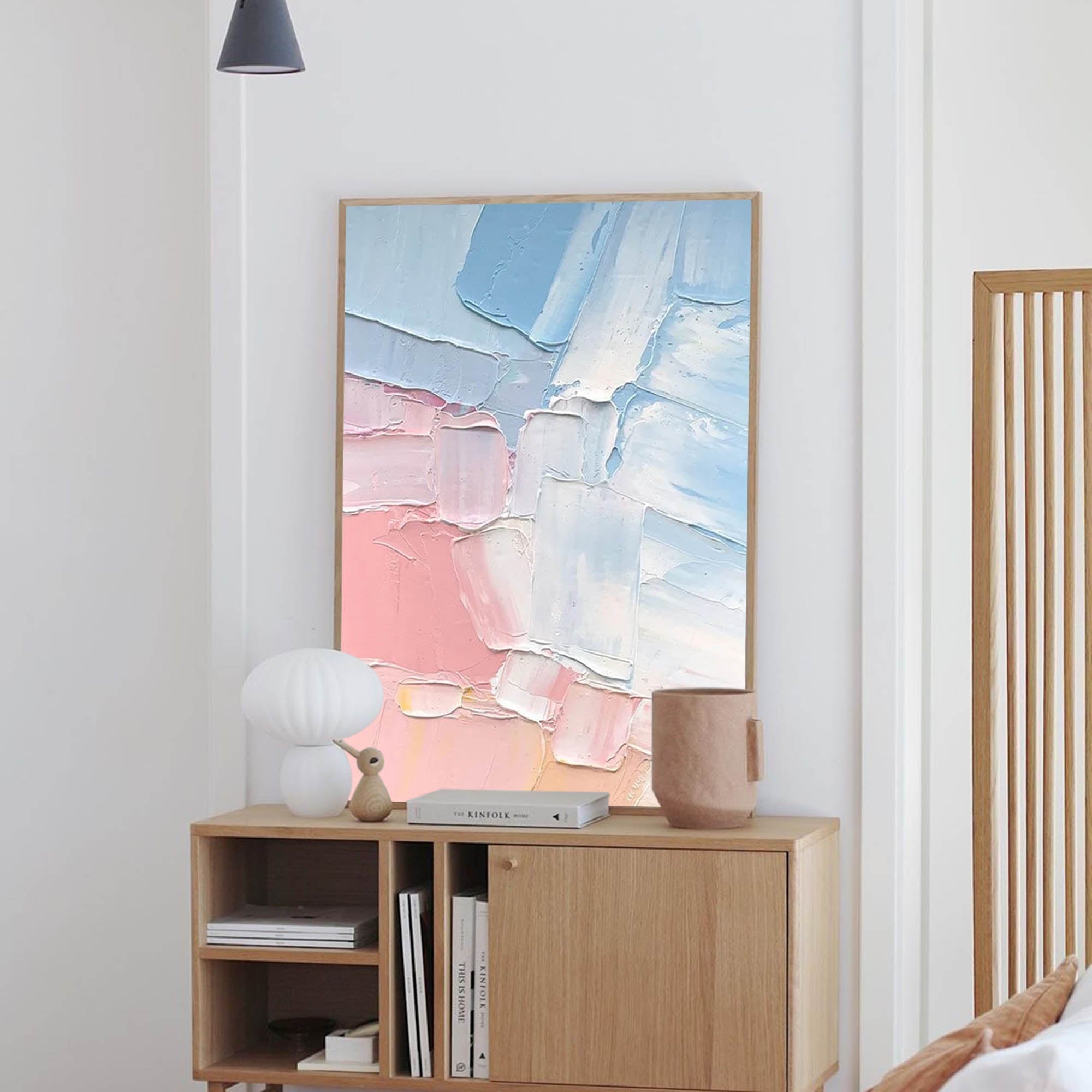 Soft Pastel Palette Knife Abstract Art
