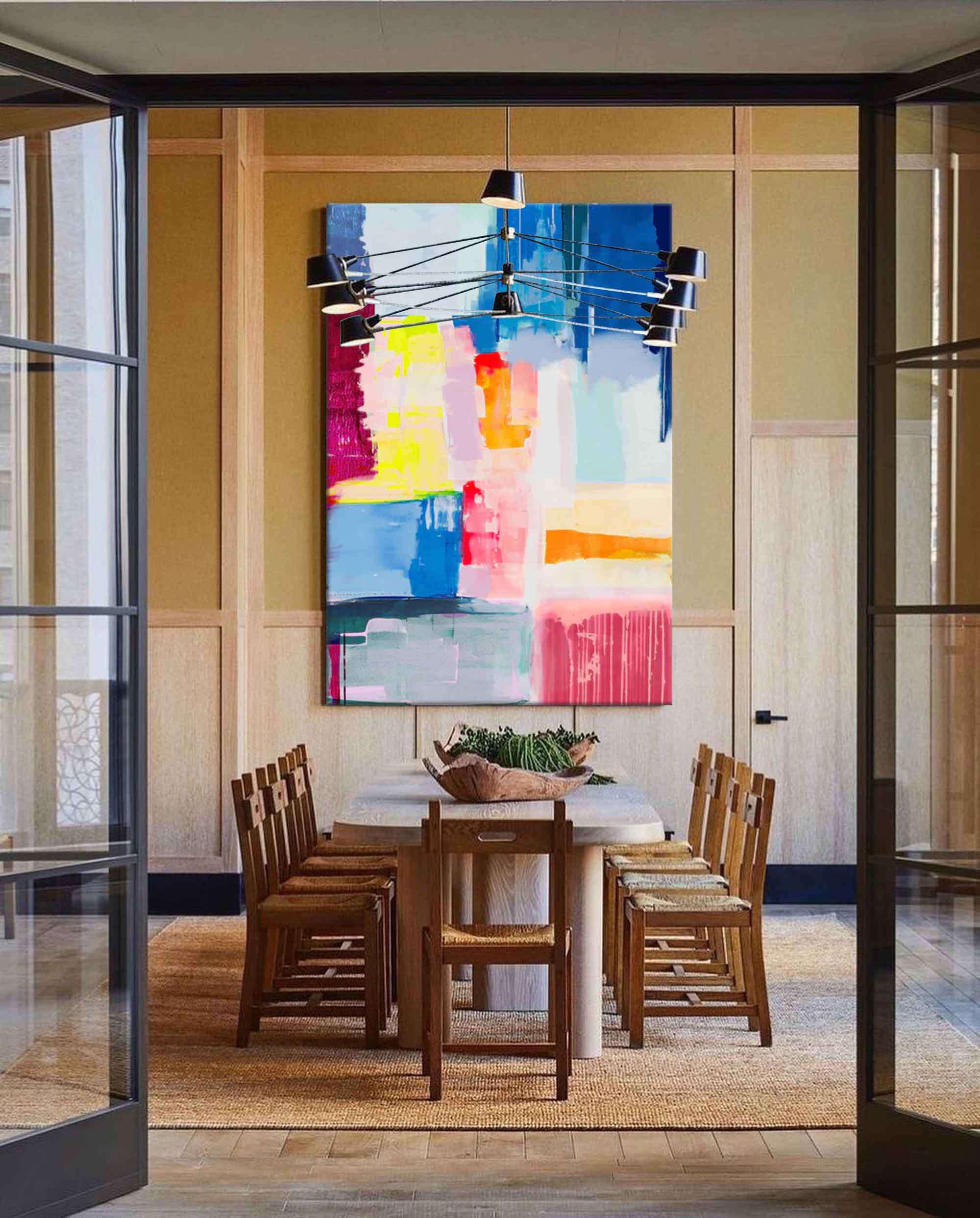 Colorful Abstract Expressionist Canvas Art